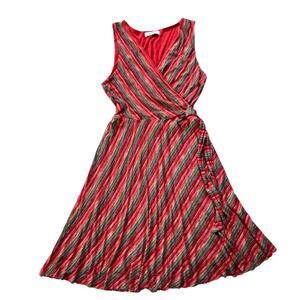 Bailey 44 Striped Jersey Wrap Dress Size L Beach Vacation